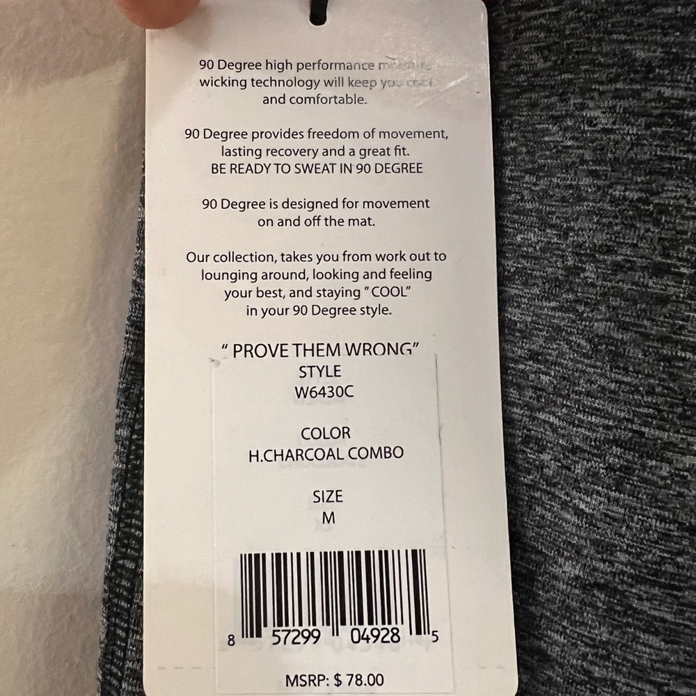 NWT 90 degree cropped leggings Sz Small
